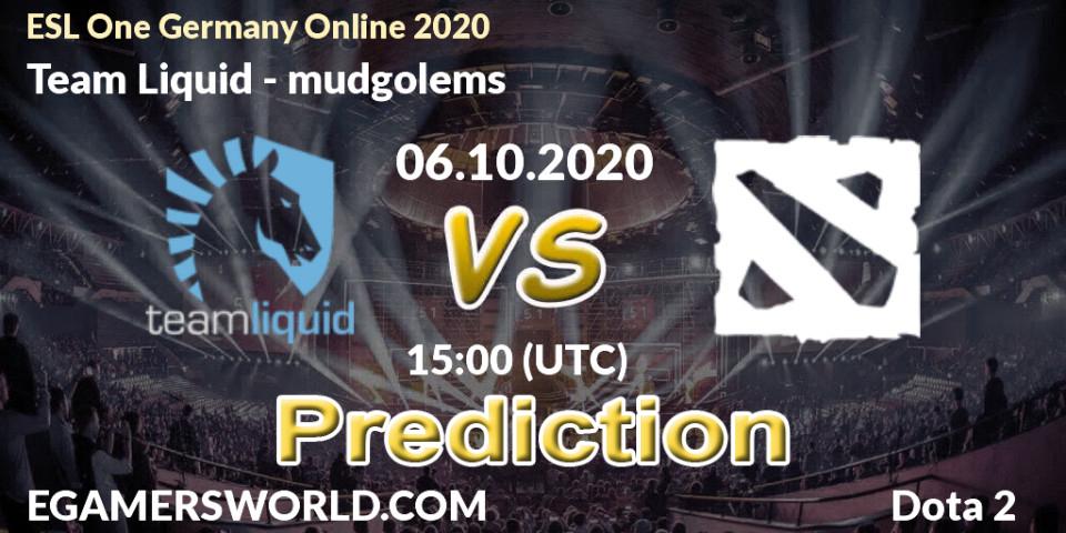 Team Liquid contre mudgolems : prédiction de match. 06.10.2020 at 15:52. Dota 2, ESL One Germany 2020 Online