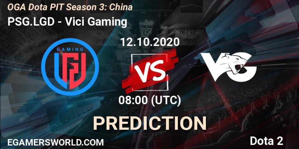 PSG.LGD contre Vici Gaming : prédiction de match. 12.10.2020 at 08:01. Dota 2, OGA Dota PIT Season 3: China