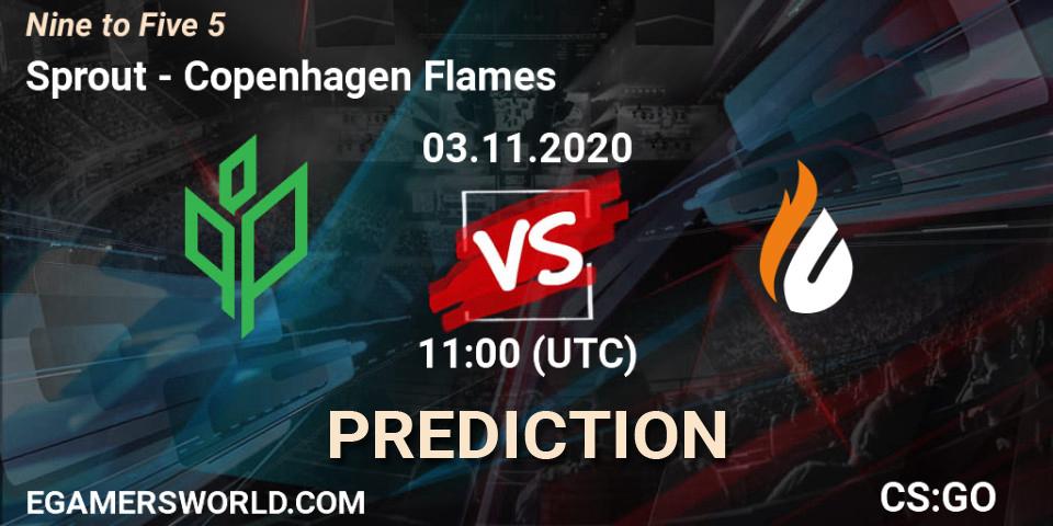 Sprout contre Copenhagen Flames : prédiction de match. 03.11.2020 at 11:40. Counter-Strike (CS2), Nine to Five 5