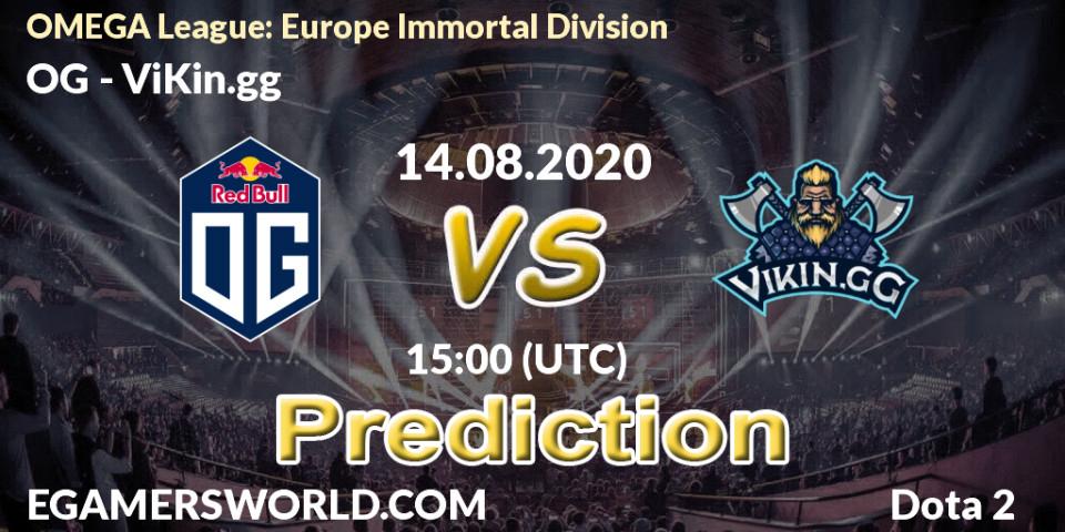OG contre ViKin.gg : prédiction de match. 14.08.2020 at 15:25. Dota 2, OMEGA League: Europe Immortal Division