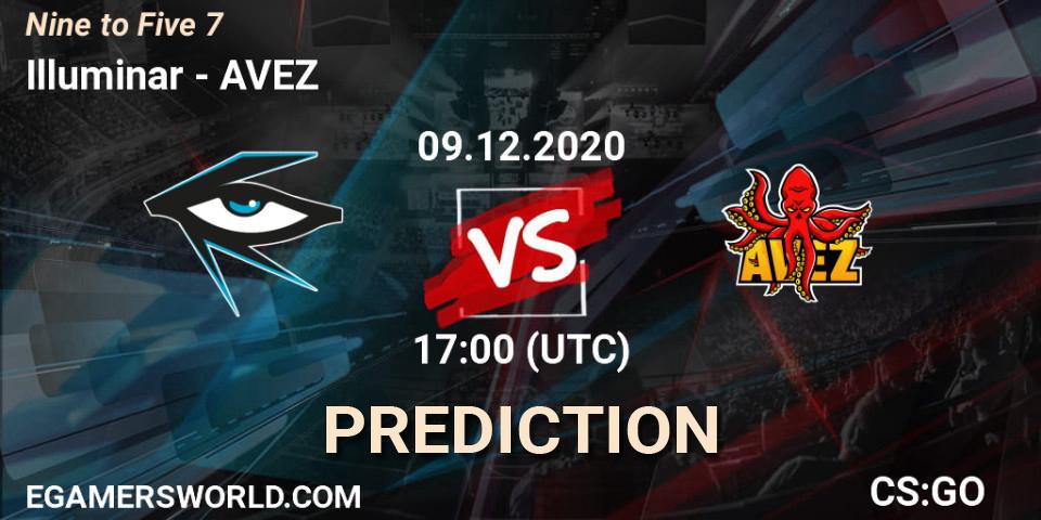 Illuminar contre AVEZ : prédiction de match. 09.12.2020 at 17:00. Counter-Strike (CS2), Nine to Five 7