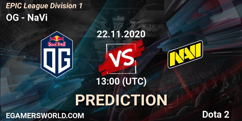 OG contre NaVi : prédiction de match. 22.11.2020 at 12:59. Dota 2, EPIC League Division 1