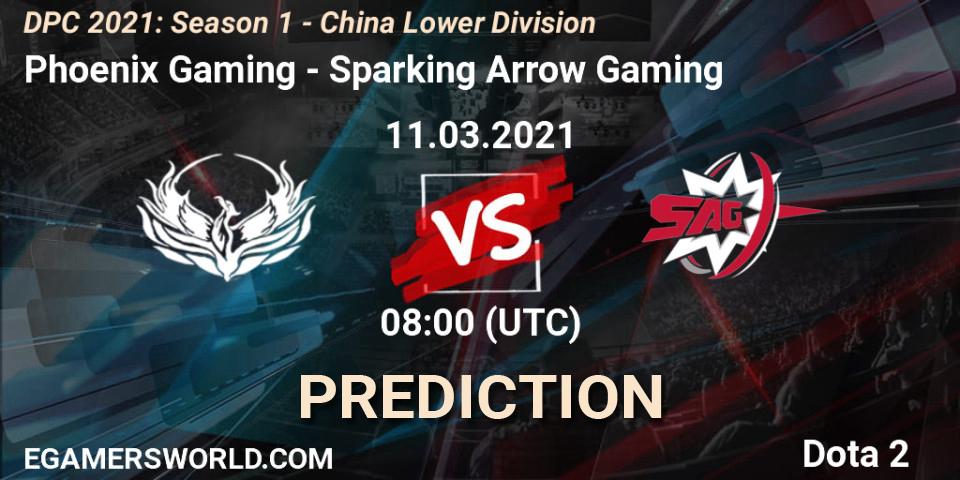 Phoenix Gaming contre Sparking Arrow Gaming : prédiction de match. 11.03.2021 at 08:04. Dota 2, DPC 2021: Season 1 - China Lower Division