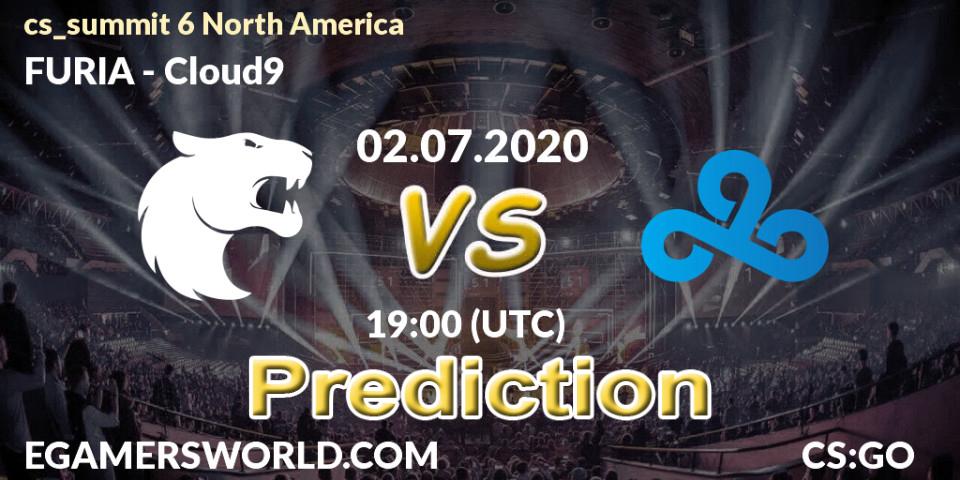 FURIA contre Cloud9 : prédiction de match. 02.07.2020 at 20:15. Counter-Strike (CS2), cs_summit 6 North America