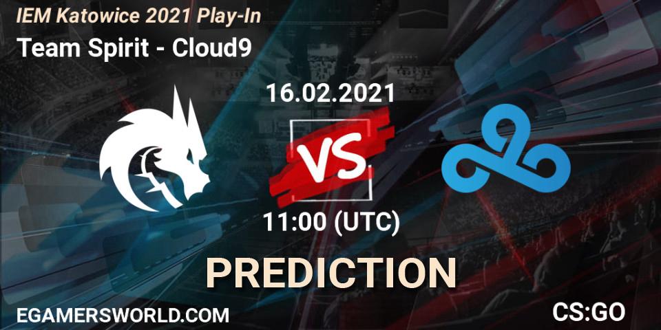 Team Spirit contre Cloud9 : prédiction de match. 16.02.2021 at 11:00. Counter-Strike (CS2), IEM Katowice 2021 Play-In