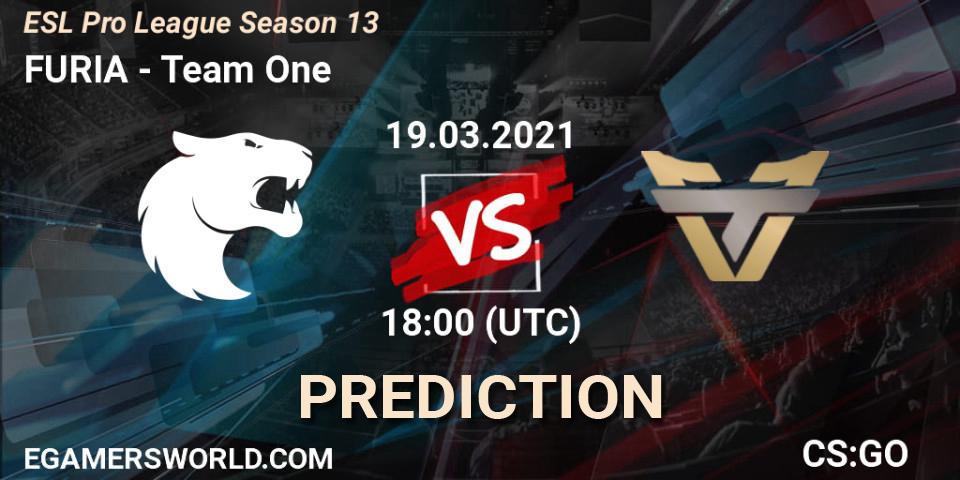 FURIA contre Team One : prédiction de match. 19.03.21. CS2 (CS:GO), ESL Pro League Season 13