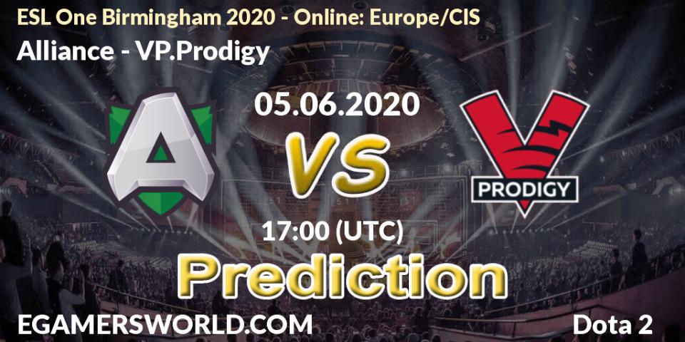 Alliance contre VP.Prodigy : prédiction de match. 05.06.2020 at 16:34. Dota 2, ESL One Birmingham 2020 - Online: Europe/CIS