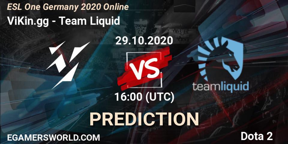 ViKin.gg contre Team Liquid : prédiction de match. 29.10.2020 at 19:00. Dota 2, ESL One Germany 2020 Online