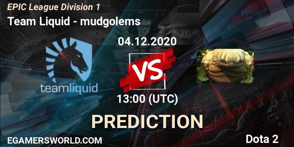 Team Liquid contre mudgolems : prédiction de match. 04.12.2020 at 16:52. Dota 2, EPIC League Division 1