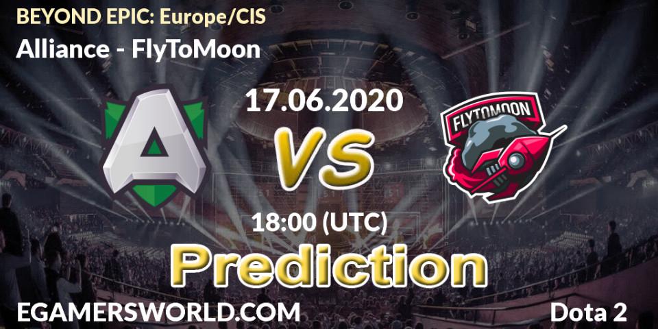 Alliance contre FlyToMoon : prédiction de match. 19.06.2020 at 12:00. Dota 2, BEYOND EPIC: Europe/CIS