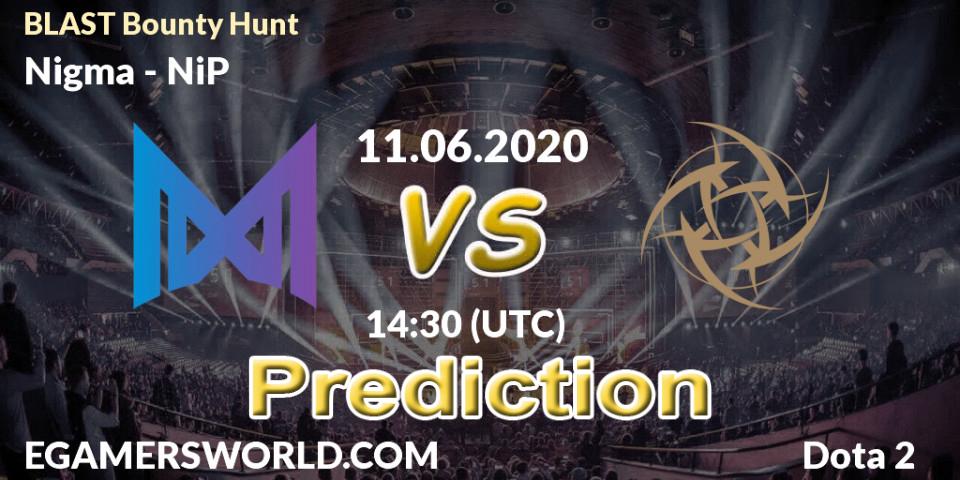 Nigma contre NiP : prédiction de match. 11.06.2020 at 14:29. Dota 2, BLAST Bounty Hunt