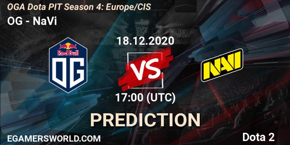 OG contre NaVi : prédiction de match. 18.12.2020 at 17:01. Dota 2, OGA Dota PIT Season 4: Europe/CIS