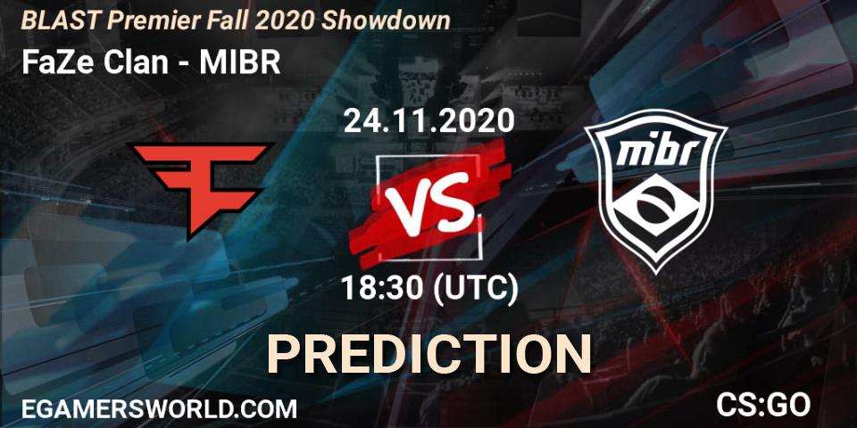 FaZe Clan contre MIBR : prédiction de match. 25.11.20. CS2 (CS:GO), BLAST Premier Fall 2020 Showdown