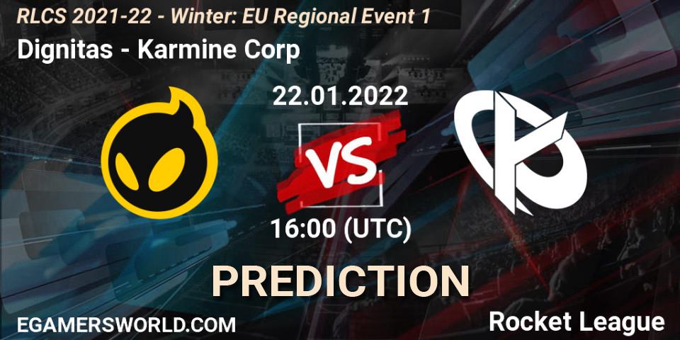 Dignitas contre Karmine Corp : prédiction de match. 22.01.2022 at 16:00. Rocket League, RLCS 2021-22 - Winter: EU Regional Event 1