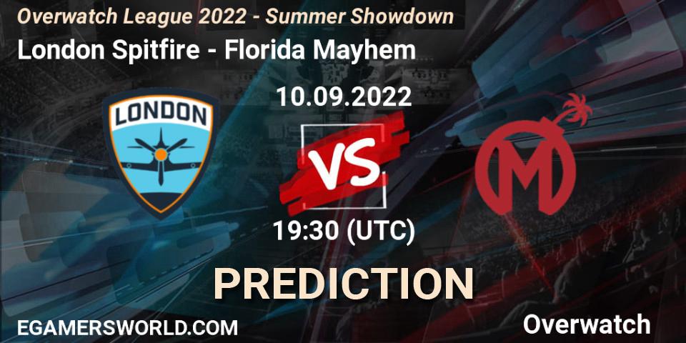 London Spitfire contre Florida Mayhem : prédiction de match. 10.09.22. Overwatch, Overwatch League 2022 - Summer Showdown
