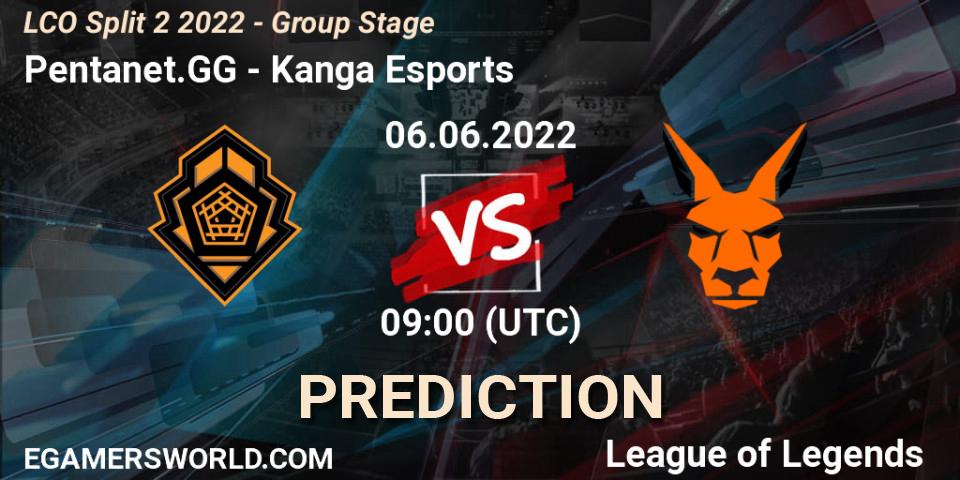 Pentanet.GG contre Kanga Esports : prédiction de match. 06.06.2022 at 08:55. LoL, LCO Split 2 2022 - Group Stage