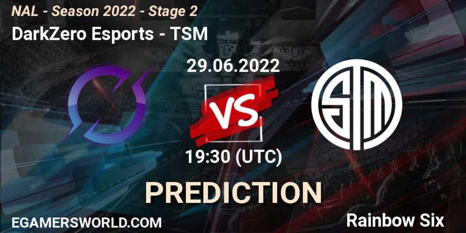 DarkZero Esports contre TSM : prédiction de match. 29.06.22. Rainbow Six, NAL - Season 2022 - Stage 2
