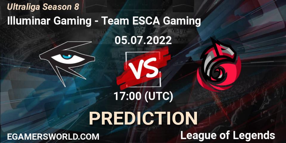 Illuminar Gaming contre Team ESCA Gaming : prédiction de match. 05.07.2022 at 17:00. LoL, Ultraliga Season 8