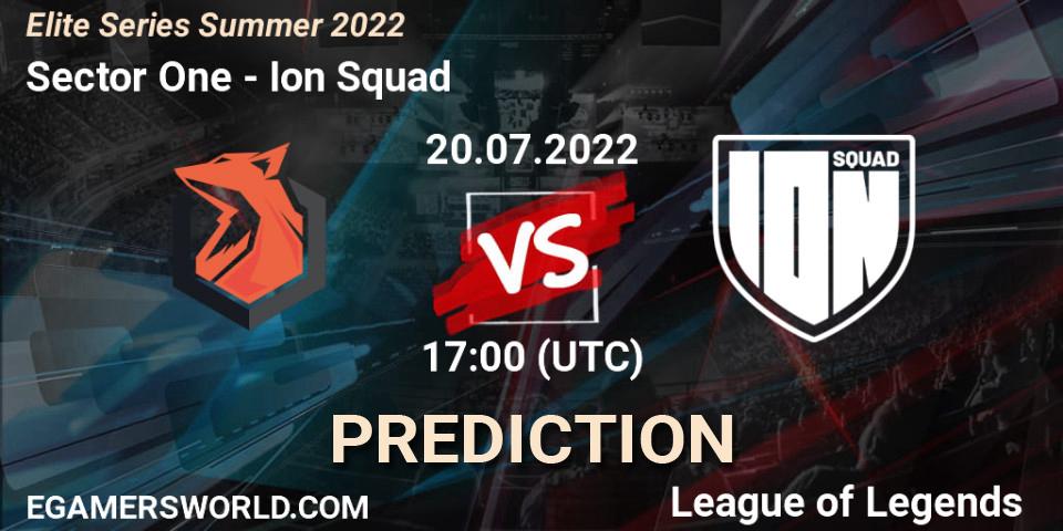 Sector One contre Ion Squad : prédiction de match. 20.07.2022 at 17:00. LoL, Elite Series Summer 2022