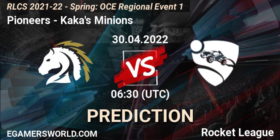 Pioneers contre Kaka's Minions : prédiction de match. 30.04.2022 at 06:30. Rocket League, RLCS 2021-22 - Spring: OCE Regional Event 1
