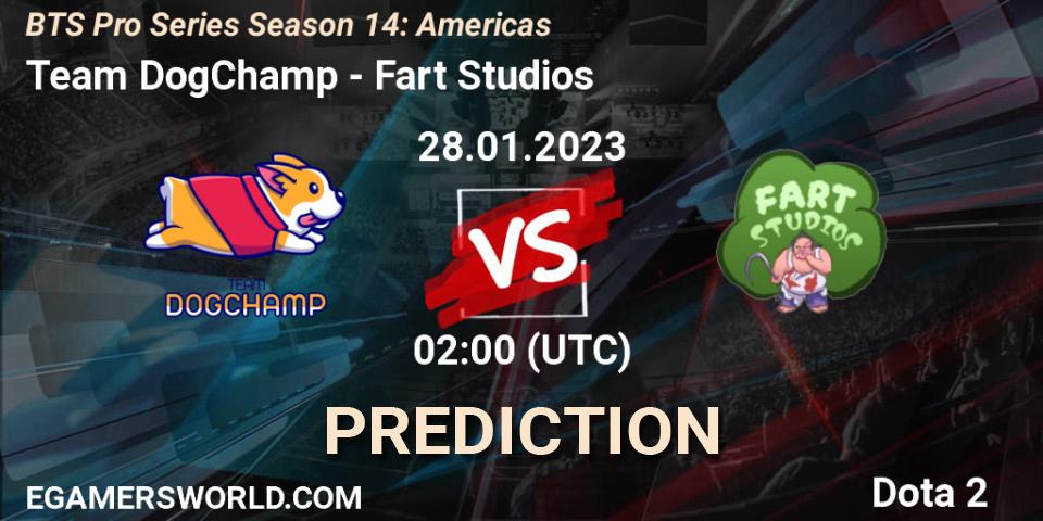 Team DogChamp contre Fart Studios : prédiction de match. 28.01.23. Dota 2, BTS Pro Series Season 14: Americas