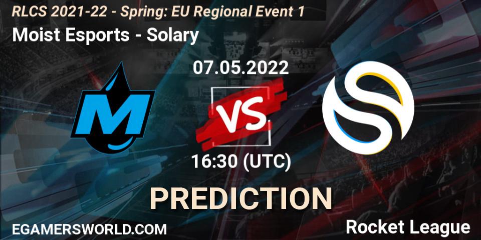 Moist Esports contre Solary : prédiction de match. 07.05.2022 at 16:45. Rocket League, RLCS 2021-22 - Spring: EU Regional Event 1