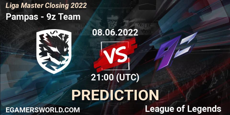 Pampas contre 9z Team : prédiction de match. 08.06.2022 at 21:00. LoL, Liga Master Closing 2022