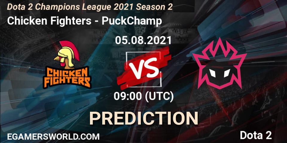Chicken Fighters contre PuckChamp : prédiction de match. 05.08.2021 at 09:00. Dota 2, Dota 2 Champions League 2021 Season 2