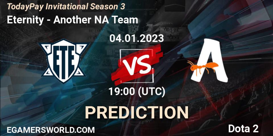 Eternity contre Another NA Team : prédiction de match. 04.01.23. Dota 2, TodayPay Invitational Season 3