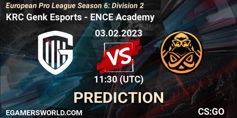 KRC Genk Esports contre ENCE Academy : prédiction de match. 03.02.23. CS2 (CS:GO), European Pro League Season 6: Division 2