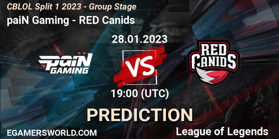 paiN Gaming contre RED Canids : prédiction de match. 28.01.23. LoL, CBLOL Split 1 2023 - Group Stage