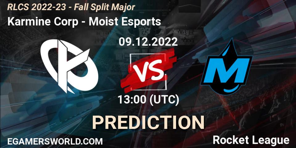Karmine Corp contre Moist Esports : prédiction de match. 09.12.22. Rocket League, RLCS 2022-23 - Fall Split Major