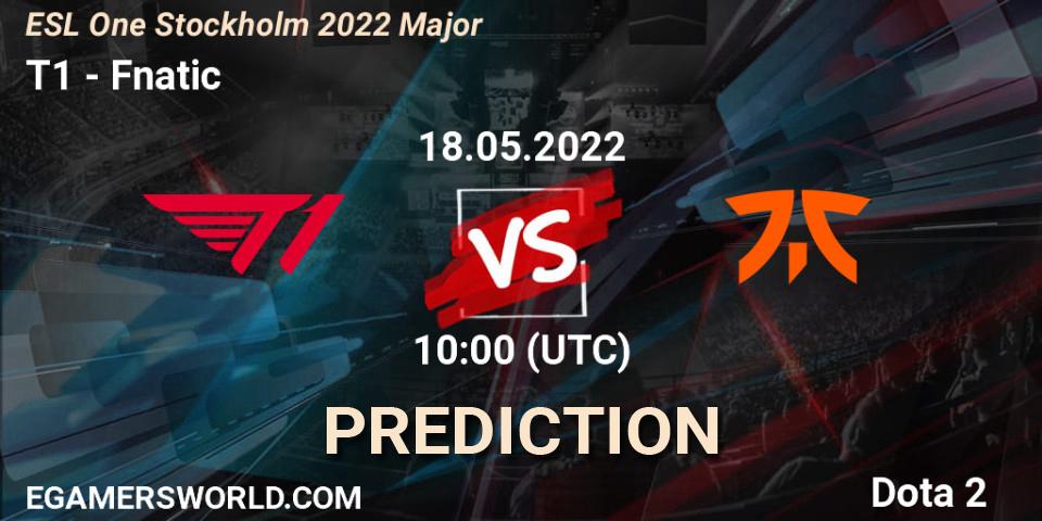 T1 contre Fnatic : prédiction de match. 18.05.2022 at 10:00. Dota 2, ESL One Stockholm 2022 Major