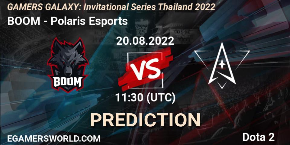 BOOM contre Polaris Esports : prédiction de match. 20.08.22. Dota 2, GAMERS GALAXY: Invitational Series Thailand 2022