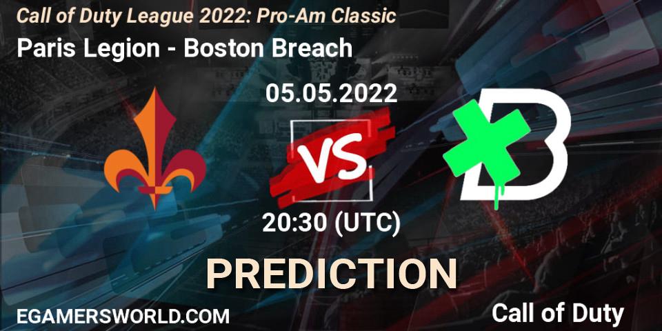 Paris Legion contre Boston Breach : prédiction de match. 05.05.22. Call of Duty, Call of Duty League 2022: Pro-Am Classic