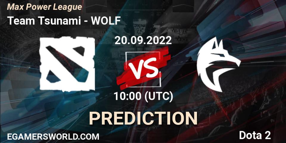 Team Tsunami contre WOLF : prédiction de match. 20.09.22. Dota 2, Max Power League