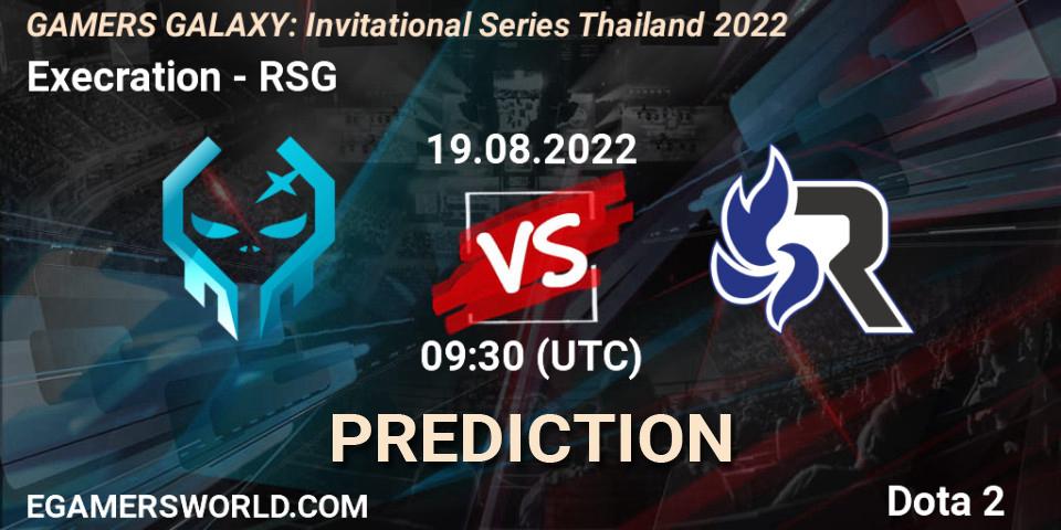 Execration contre RSG : prédiction de match. 19.08.22. Dota 2, GAMERS GALAXY: Invitational Series Thailand 2022