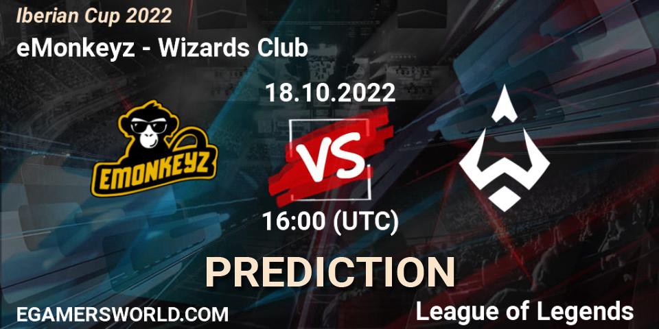 eMonkeyz contre Wizards Club : prédiction de match. 18.10.22. LoL, Iberian Cup 2022