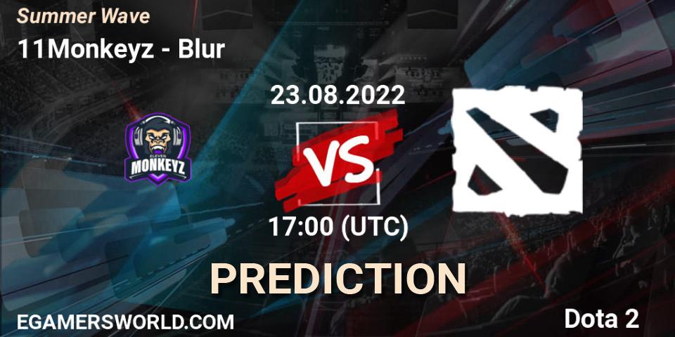 11Monkeyz contre Blur : prédiction de match. 23.08.2022 at 17:00. Dota 2, Summer Wave
