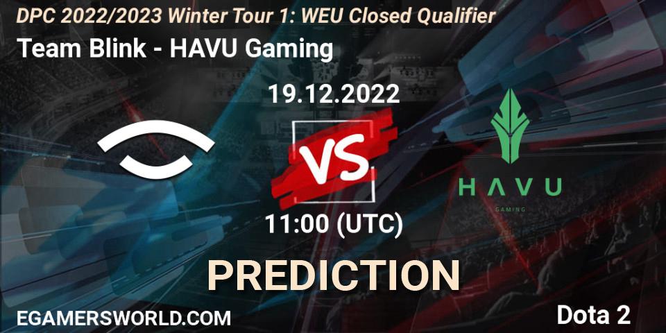 Team Blink contre HAVU Gaming : prédiction de match. 19.12.22. Dota 2, DPC 2022/2023 Winter Tour 1: WEU Closed Qualifier
