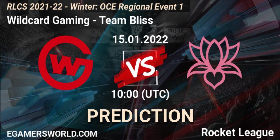 Wildcard Gaming contre Team Bliss : prédiction de match. 15.01.22. Rocket League, RLCS 2021-22 - Winter: OCE Regional Event 1