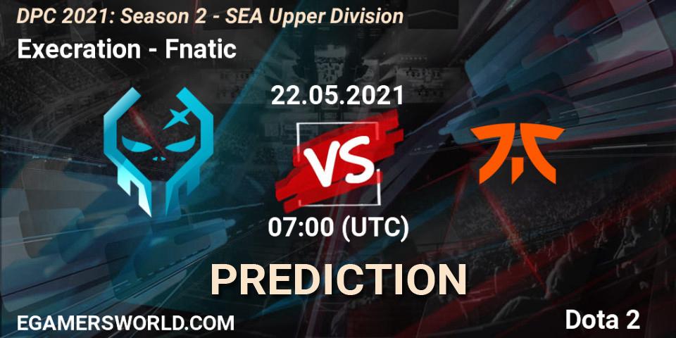 Execration contre Fnatic : prédiction de match. 22.05.2021 at 07:02. Dota 2, DPC 2021: Season 2 - SEA Upper Division