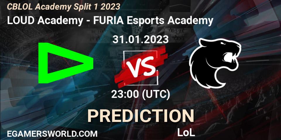 LOUD Academy contre FURIA Esports Academy : prédiction de match. 31.01.23. LoL, CBLOL Academy Split 1 2023