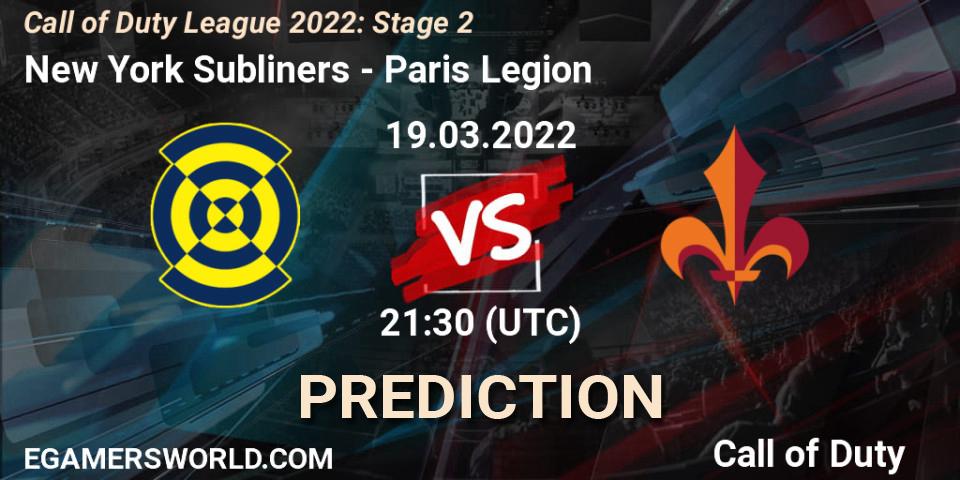 New York Subliners contre Paris Legion : prédiction de match. 19.03.22. Call of Duty, Call of Duty League 2022: Stage 2