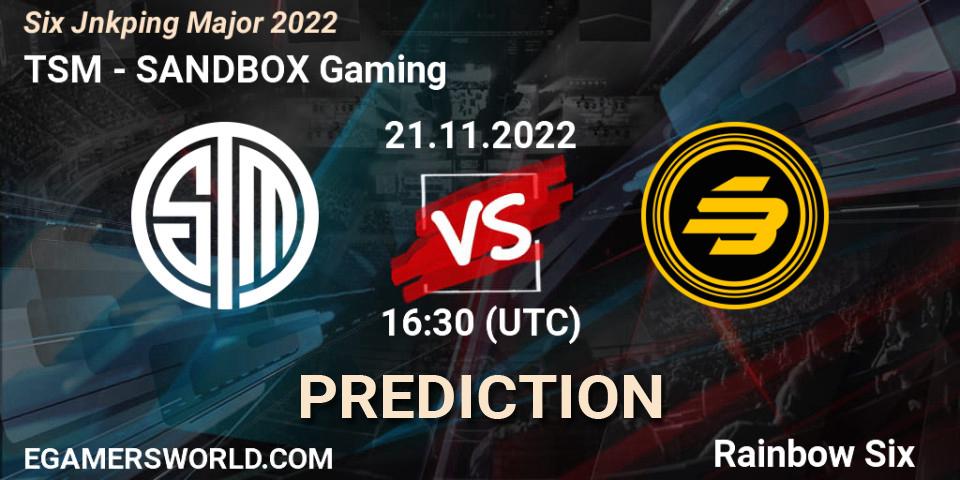 TSM contre SANDBOX Gaming : prédiction de match. 23.11.22. Rainbow Six, Six Jönköping Major 2022