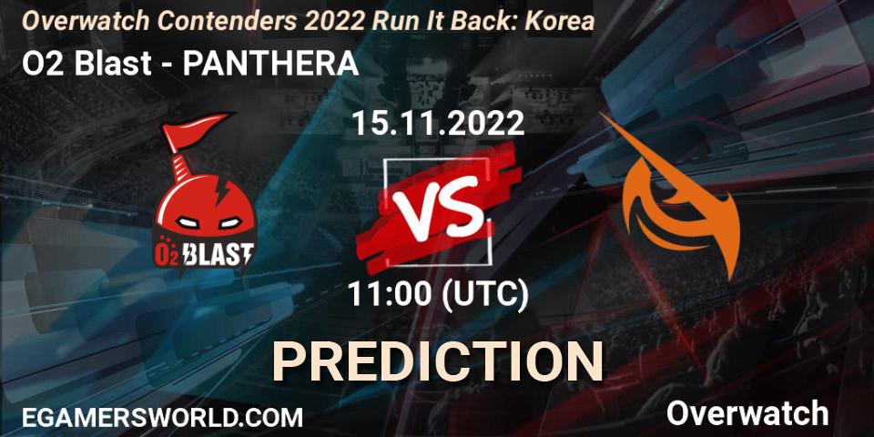 O2 Blast contre PANTHERA : prédiction de match. 15.11.2022 at 11:15. Overwatch, Overwatch Contenders 2022 Run It Back: Korea