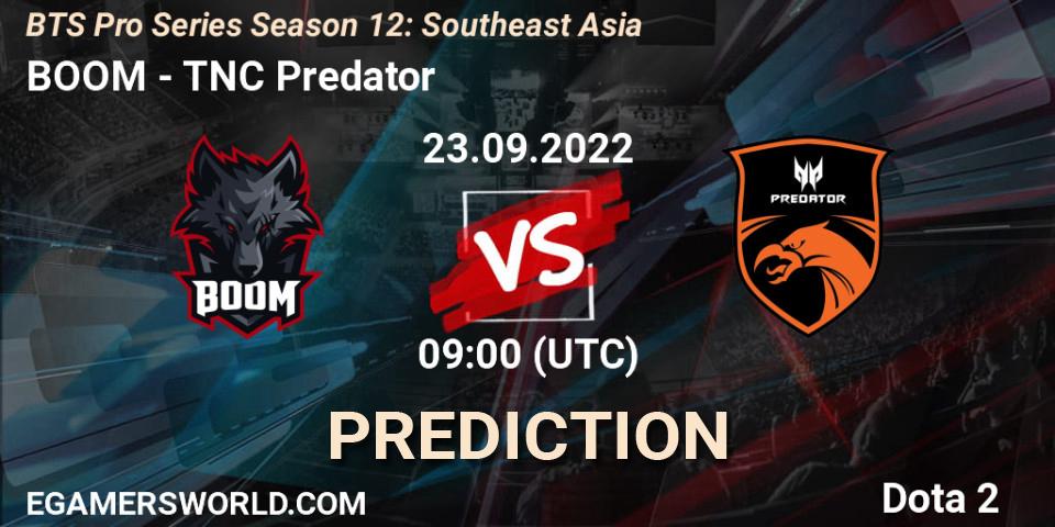 BOOM contre TNC Predator : prédiction de match. 23.09.22. Dota 2, BTS Pro Series Season 12: Southeast Asia