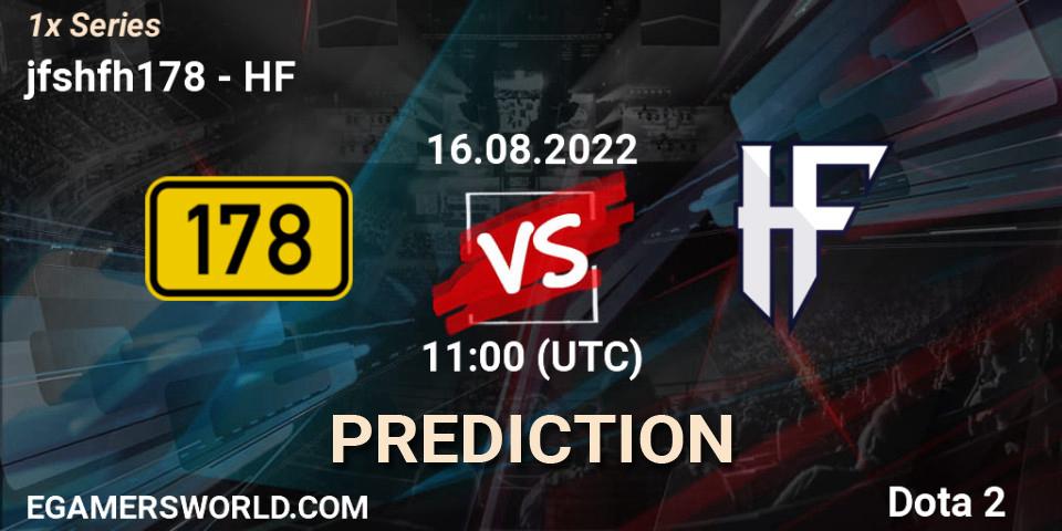 jfshfh178 contre HF : prédiction de match. 16.08.22. Dota 2, 1x Series