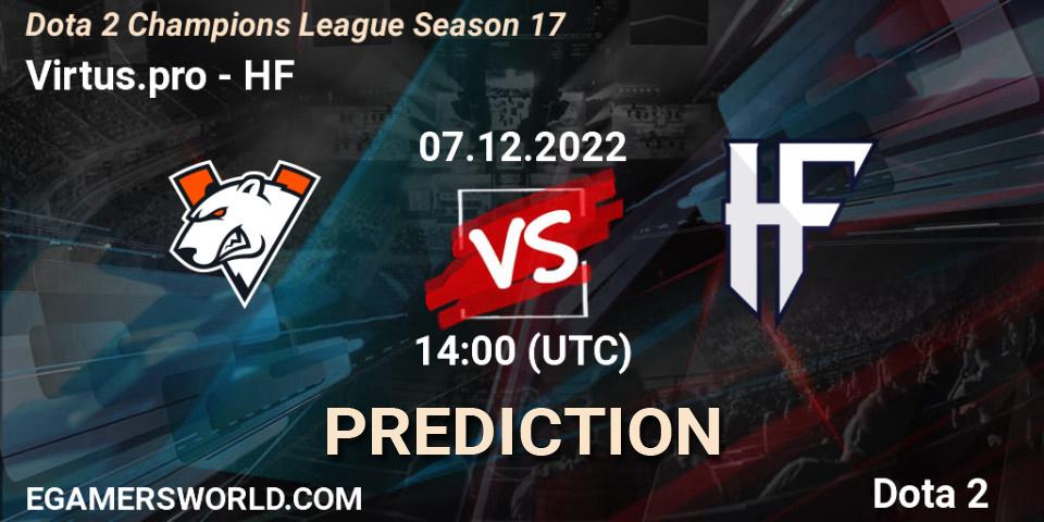 Virtus.pro contre HF : prédiction de match. 07.12.22. Dota 2, Dota 2 Champions League Season 17
