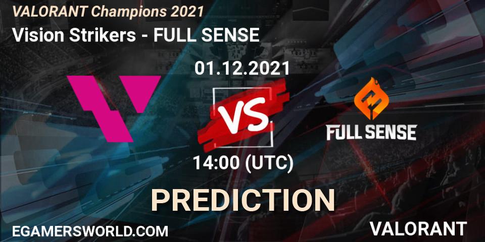 Vision Strikers contre FULL SENSE : prédiction de match. 01.12.21. VALORANT, VALORANT Champions 2021